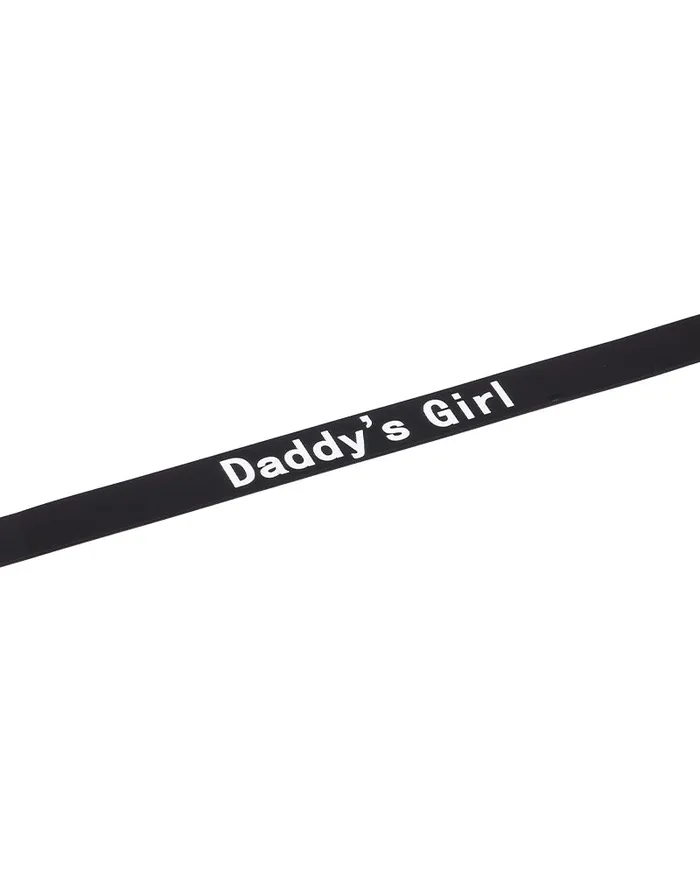 Vibrators | Rimba Rimba - Halsband - Collar Met Tekst - DADDY'S GIRL - Siliconen - Zwart