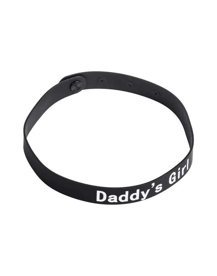 Vibrators | Rimba Rimba - Halsband - Collar Met Tekst - DADDY'S GIRL - Siliconen - Zwart