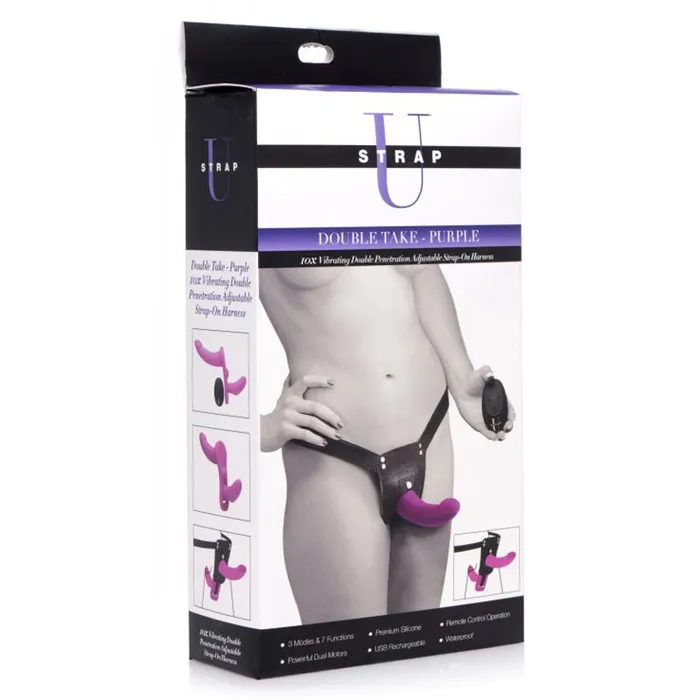 XR Brand Female Sex Toys | Double Take 10X Double Penetration Vibrating Strap-on Harness