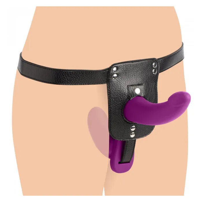 XR Brand Female Sex Toys | Double Take 10X Double Penetration Vibrating Strap-on Harness