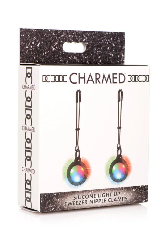 XR Brand Female Sex Toys Silicone Light Up Tweezer Nipple Clamps
