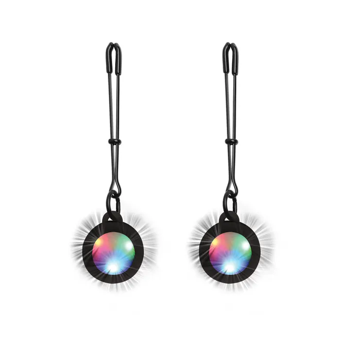 XR Brand Female Sex Toys | Silicone Light Up Tweezer Nipple Clamps
