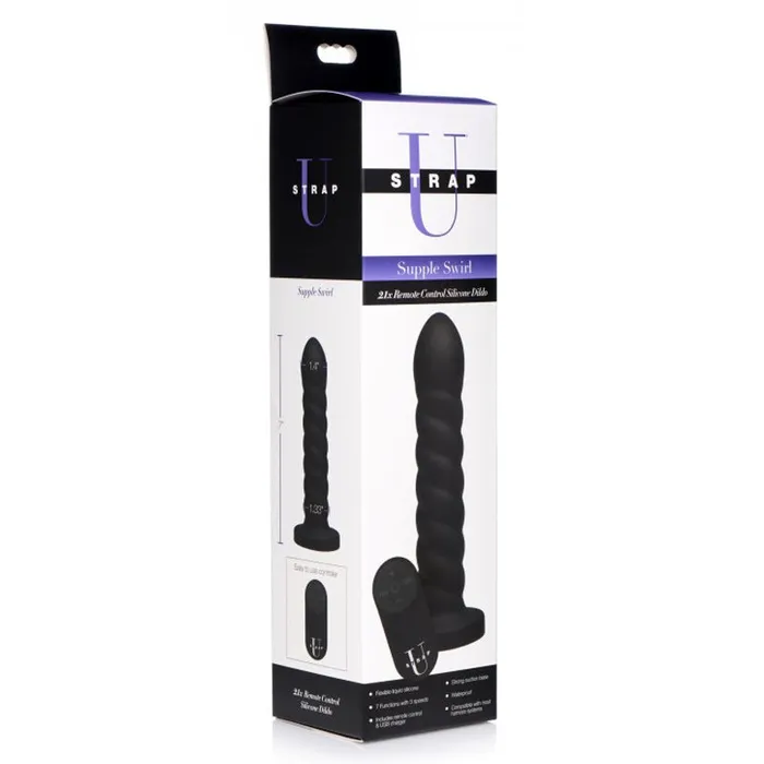 XR Brand Female Sex Toys Supple Swirl 21x Remote Control Silicone Dildo
