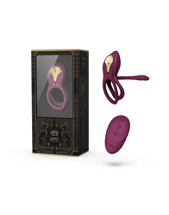 Zalo Female Sex Toys | Zalo - Bayek - Vibrerende Cockring & Partner Vibrator Met Afstandsbediening - Amethyst Paars