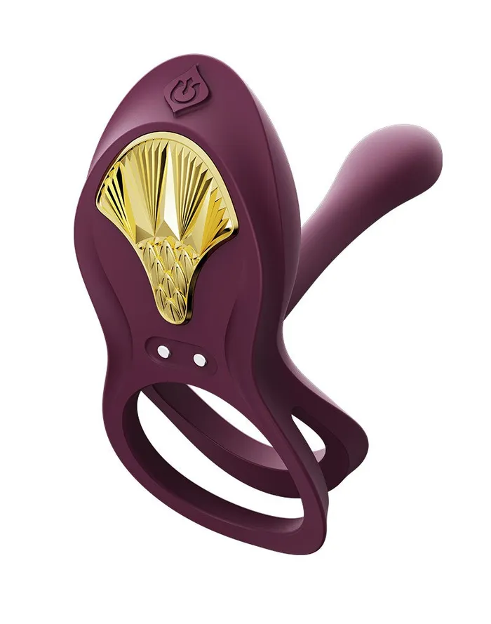 Zalo Female Sex Toys | Zalo - Bayek - Vibrerende Cockring & Partner Vibrator Met Afstandsbediening - Amethyst Paars