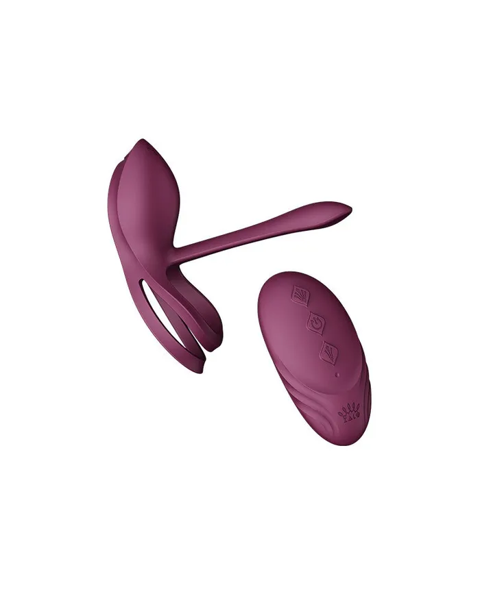 Zalo Female Sex Toys | Zalo - Bayek - Vibrerende Cockring & Partner Vibrator Met Afstandsbediening - Amethyst Paars